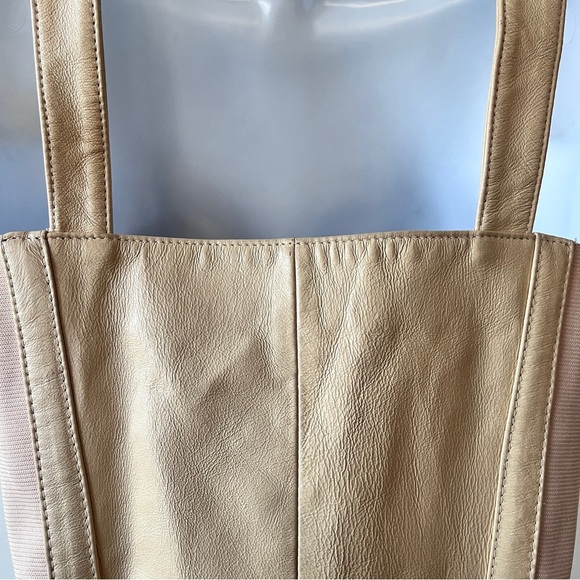 Vintage 90s SHAPE FX Women’s Whimsigoth Leather Bustier Corset Top Crochet Sz 10 - Picture 11 of 15